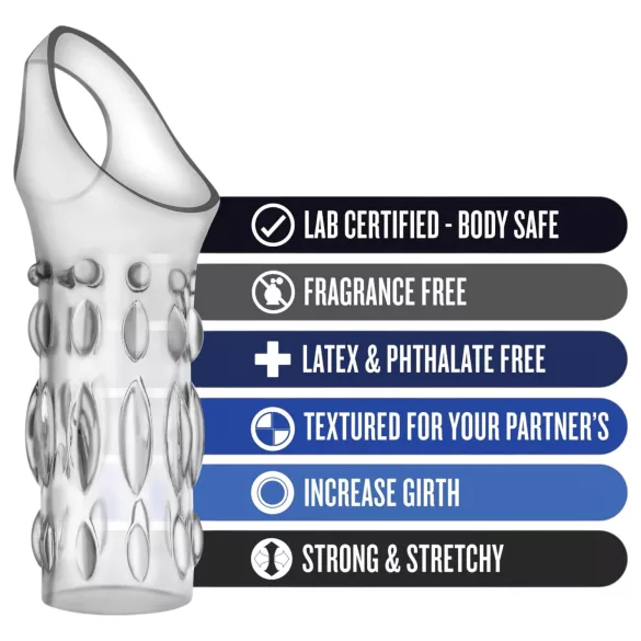 Performance - inel pentru penis cu testicule - silicon transparent