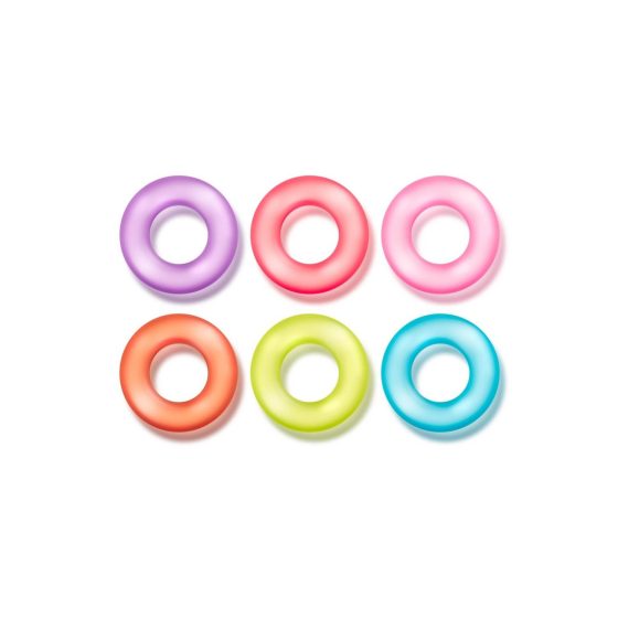 Regele Ring - set de inele pentru penis - colorat (6 buc)