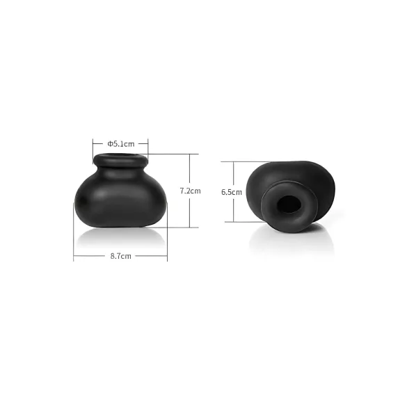 Perfect Fit Bull Bag - sac pentru testicule și întinzător (negru)
