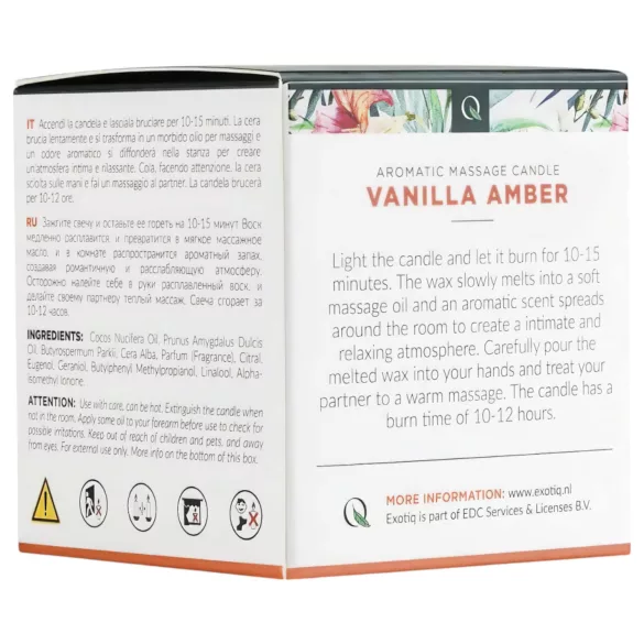 Exotiq - lumânare de masaj - vanilie și ambră - 60g
