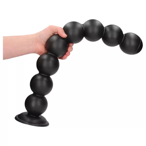 Ouch! Balls of Lust - șirag anal gigantic de bile (negru) - 55 cm