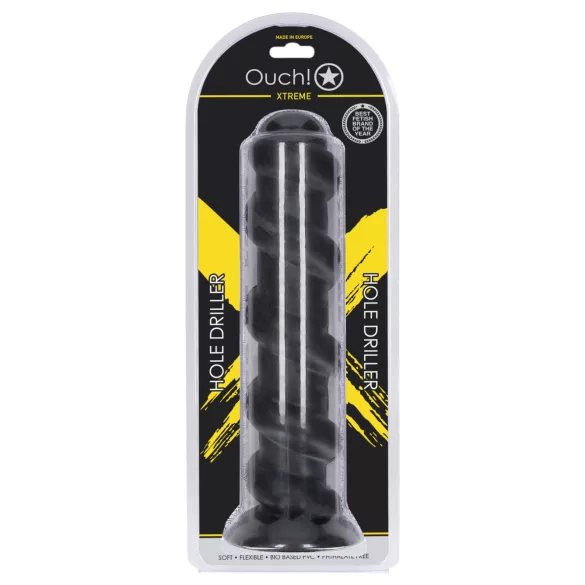 Ouch! Hole Driller - dop anal gigantic (negru) - 31,5 cm