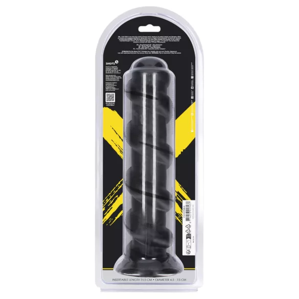 Ouch! Hole Driller - dop anal gigantic (negru) - 31,5 cm