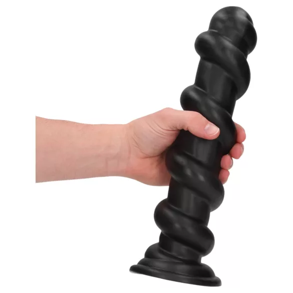 Ouch! Hole Driller - dop anal gigantic (negru) - 31,5 cm