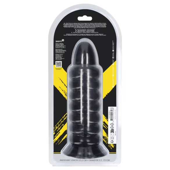 Aoleu! Spiral Force - dop anal răsucit (negru) - 23,5 cm