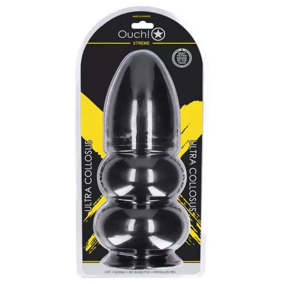 Ouch! Ultra Collosus - dop anal extra mare (negru) - 33 cm