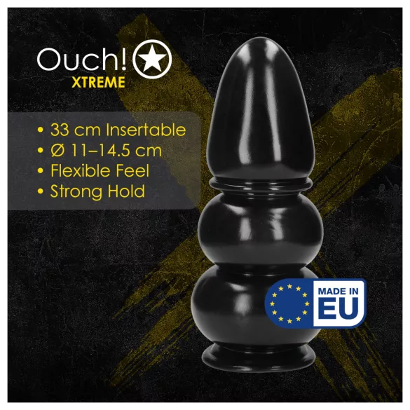 Ouch! Ultra Collosus - dop anal extra mare (negru) - 33 cm