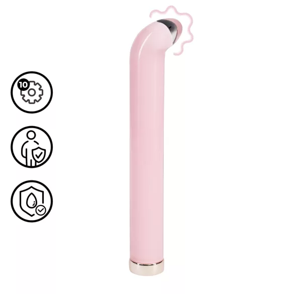 Loveline - vibrator din sticlă cu punctul G (roz)