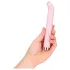 Loveline - vibrator din sticlă cu punctul G (roz)