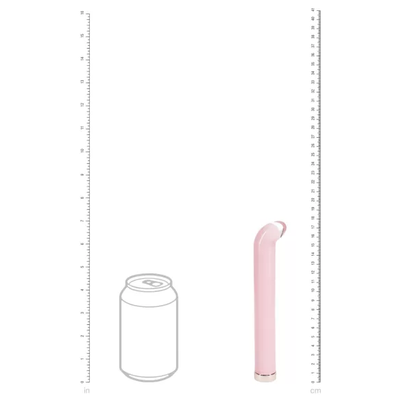 Loveline - vibrator din sticlă cu punctul G (roz)