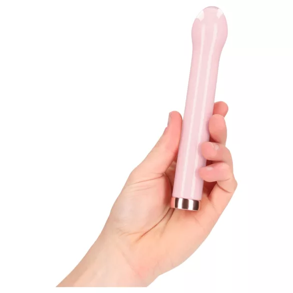 Loveline - vibrator de sticlă cu cap sferic (roz)