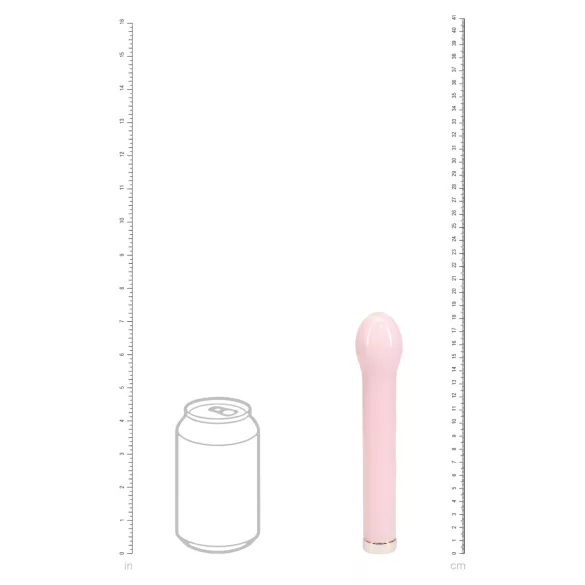 Loveline - vibrator de sticlă cu cap sferic (roz)