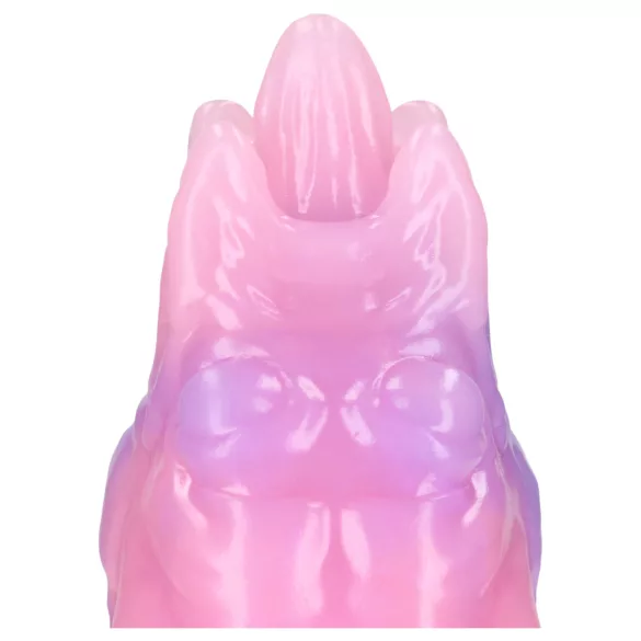 Aoleu! Rainbow Invader - dildo fantezie din silicon (curcubeu)