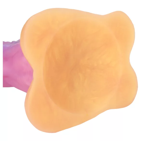 Aoleu! Rainbow Invader - dildo fantezie din silicon (curcubeu)