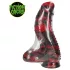 Ouch! Dark Lycan Spawn - dildo fantezie din silicon (roșu-negru)