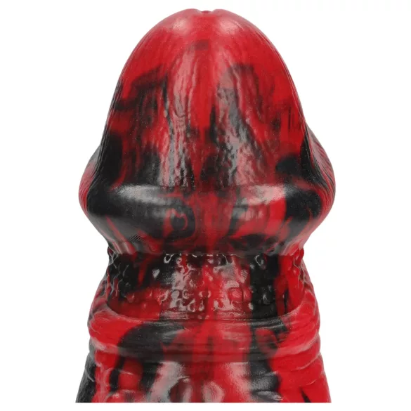 Ouch! Dark Lycan Spawn - dildo fantezie din silicon (roșu-negru)