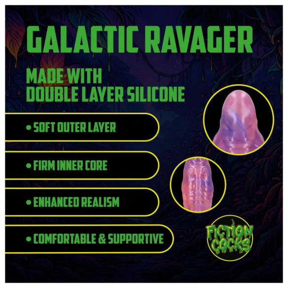 Au! Galactic Ravager - dildo fantezie din silicon (mov)