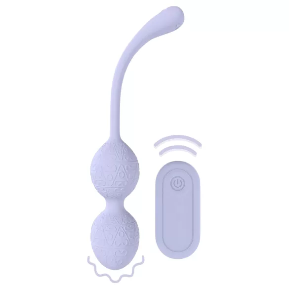 Loveline - bile vaginale vibratoare - dublu - mov