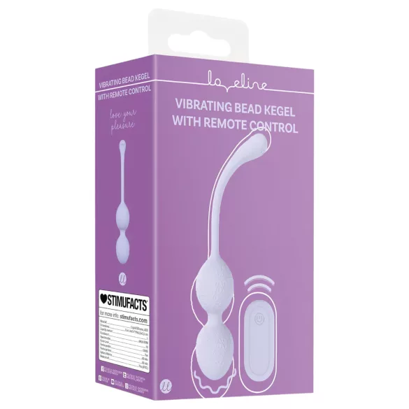 Loveline - bile vaginale vibratoare - dublu - mov