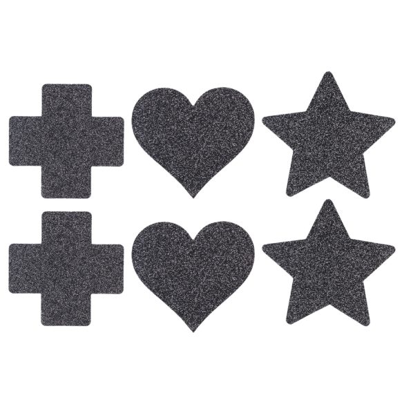 Le Désir - set accesorii pentru sâni - 3 perechi - negru