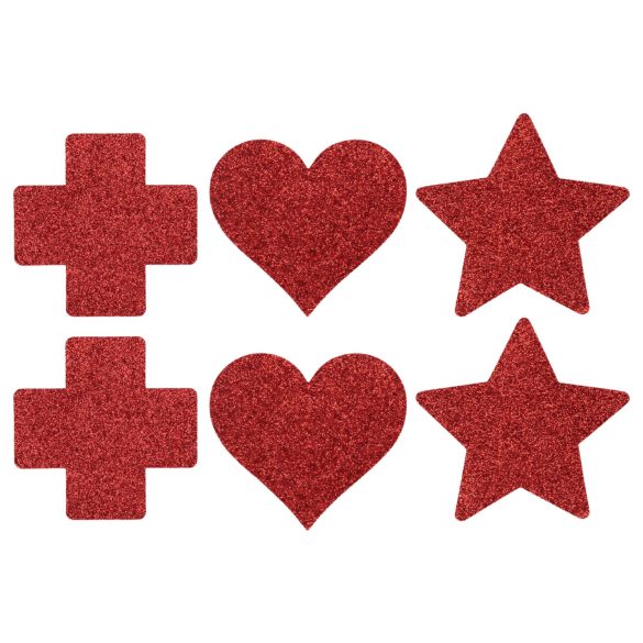 Le Désir - set accesorii pentru sâni - 3 perechi - roșu