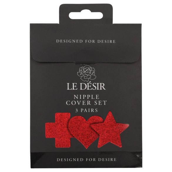 Le Désir - set accesorii pentru sâni - 3 perechi - roșu