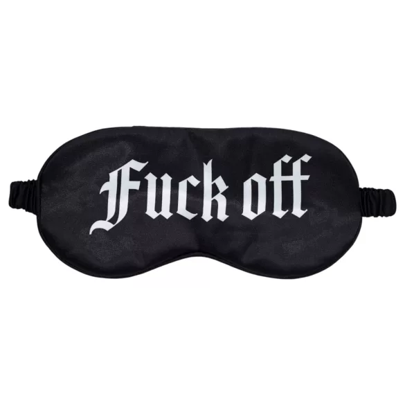 Aoleu! - mască de ochi din satin cu inscripția „Fuck Off” (neagră)