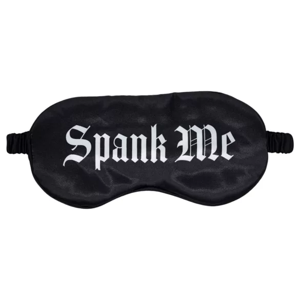 Au! - mască de ochi din satin cu inscripția „Spank Me” (negru)