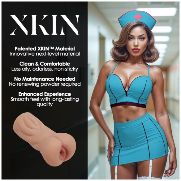 XKIN Naughty Nurse Trixie - vaginǎ realistǎ masturbator (culoare naturalǎ)
