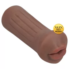   XKIN - masturbator cu gură artificială - S (natural închis la culoare)