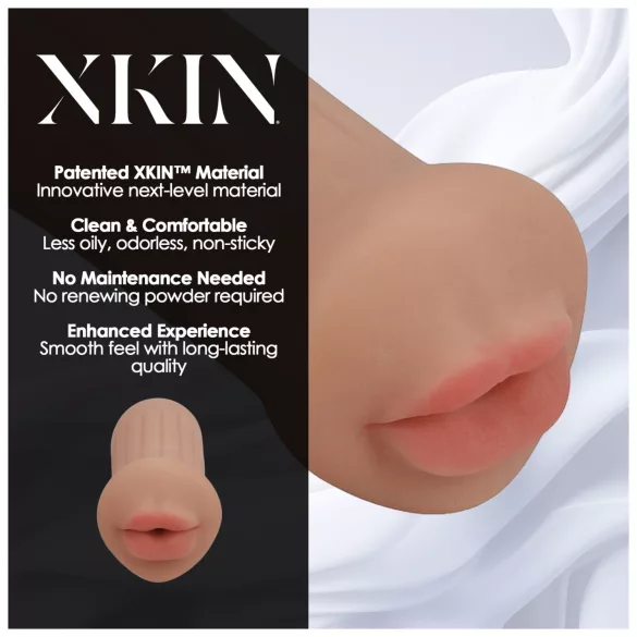 XKIN - masturbator cu gură artificială - S (nude închis)