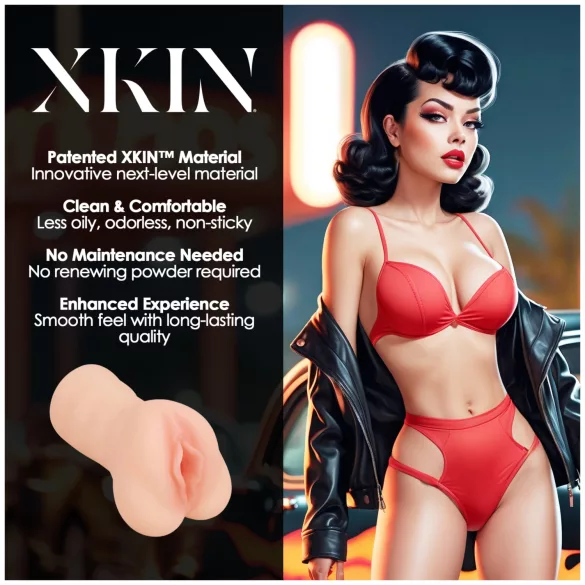 XKIN Greaser Girl Misty - masturbator vagin realist (culoare naturală)