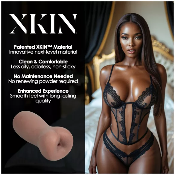 XKIN Eternal Asha - masturbator realist tip fund artificial (culoare naturală)