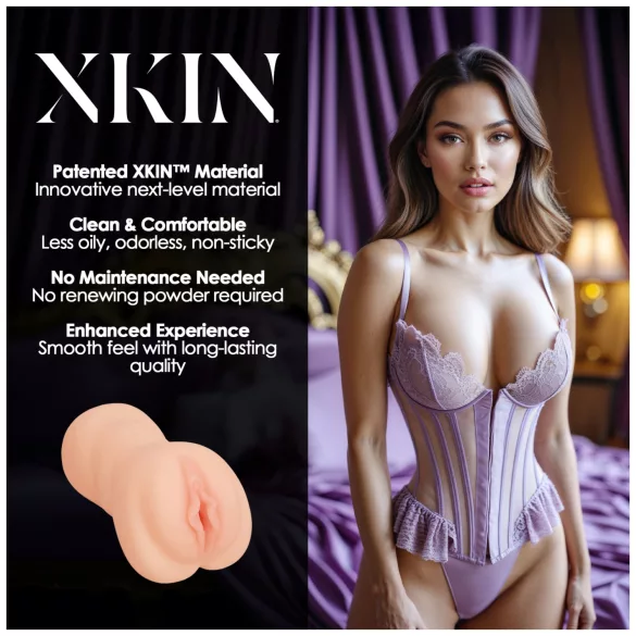 XKIN Sweet Delilah - masturbator vaginal realist (culoare naturală)