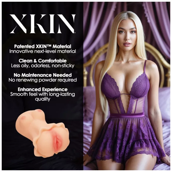XKIN Enchantment Elise - vagin artificial realist pentru masturbare (natural)