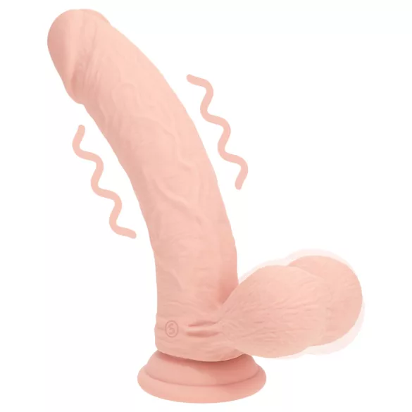 RealRock - vibrator realist cu densitate dublă (culoarea pielii) - 18 cm