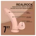 RealRock - vibrator realist cu densitate dublă (culoarea pielii) - 18 cm