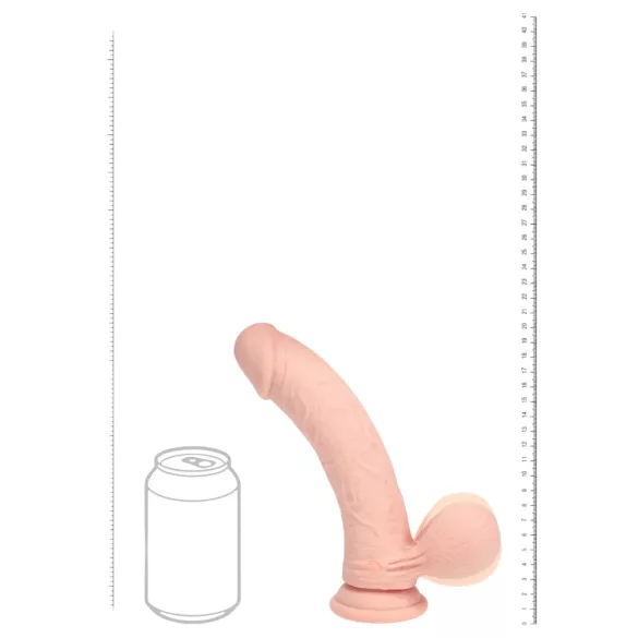 RealRock - vibrator realist cu densitate dublă (culoarea pielii) - 20 cm