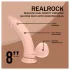 RealRock - vibrator realist cu densitate dublă (culoarea pielii) - 20 cm