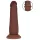 RealRock - dildo realist cu densitate dublă (maro) - 15,5 cm