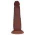 RealRock - dildo realist cu densitate dublă (maro) - 15,5 cm