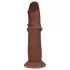 RealRock - dildo realist cu densitate dublă (maro) - 15,5 cm
