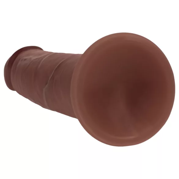 RealRock - dildo realist cu densitate dublă (maro) - 15,5 cm