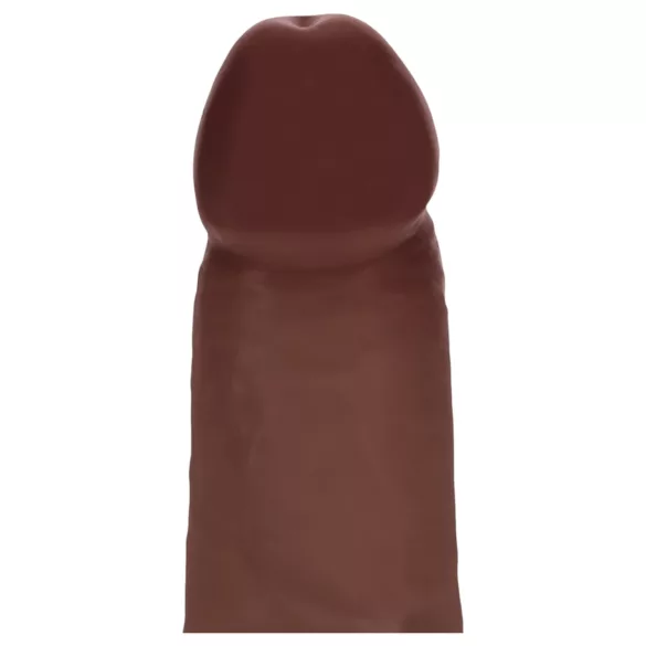 RealRock - dildo realist cu densitate dublă (maro) - 15,5 cm