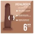 RealRock - dildo realist cu densitate dublă (maro) - 15,5 cm