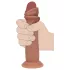 RealRock - dildo realist cu densitate dublă (bronzat) - 15,5 cm