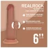 RealRock - dildo realist cu densitate dublă (bronzat) - 15,5 cm