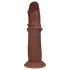 RealRock - dildo realist cu densitate dublă (maro) - 18,5 cm