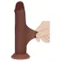RealRock - dildo realist cu densitate dublă (maro) - 18,5 cm