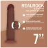 RealRock - dildo realist cu densitate dublă (maro) - 18,5 cm